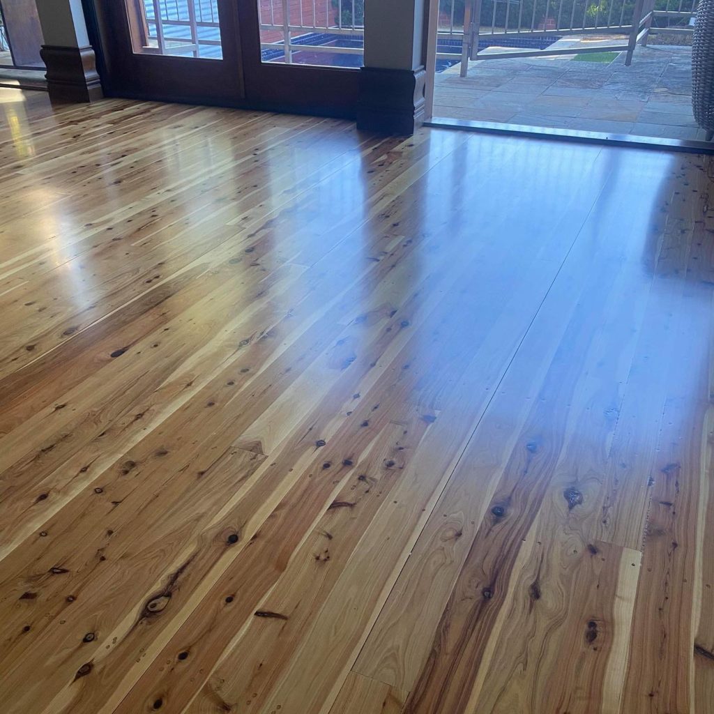 Satin Cypress Pine floor finish